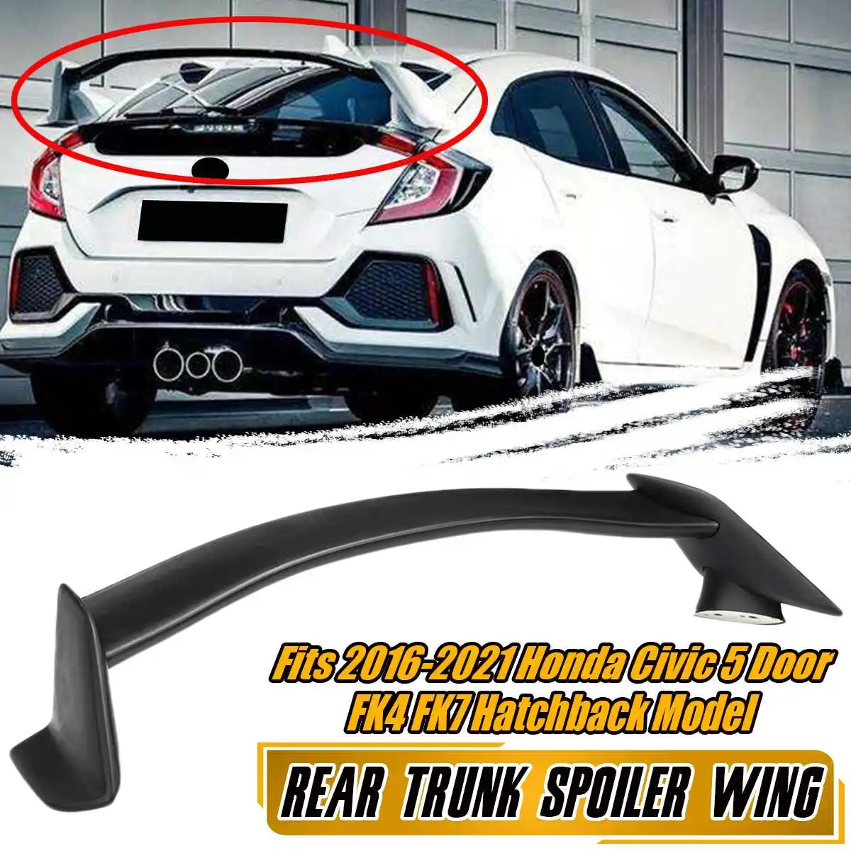 Type R Style Car Rear Trunk Boot Lip Spoiler Wing Lip For Honda For Civic 5 Door FK4 FK7 Hatchback 2016-2021 Rear Wing Spoiler
Type R Style Car Rear Trunk Boot Lip Spoiler Wing Lip For Honda For Civic 5 Door FK4 FK7 Hatchback 2016-2021 Rear Wing Spoiler