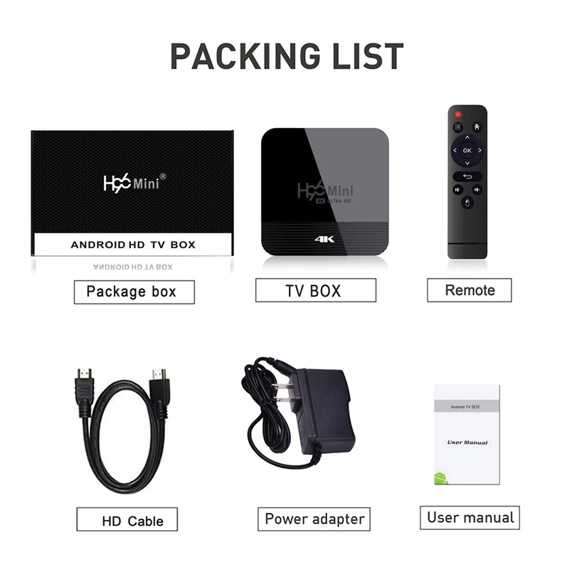 New H96 Mini H8 Tv Box Android 9.0 Smart Tv Box Wifi 2GB 16GB BT4.0 2.4G/5G 4K 1080P TF Card up to 32GB HDMI-compatible tv box
New H96 Mini H8 Tv Box Android 9.0 Smart Tv Box Wifi 2GB 16GB BT4.0 2.4G/5G 4K 1080P TF Card up to 32GB HDMI-compatible tv box