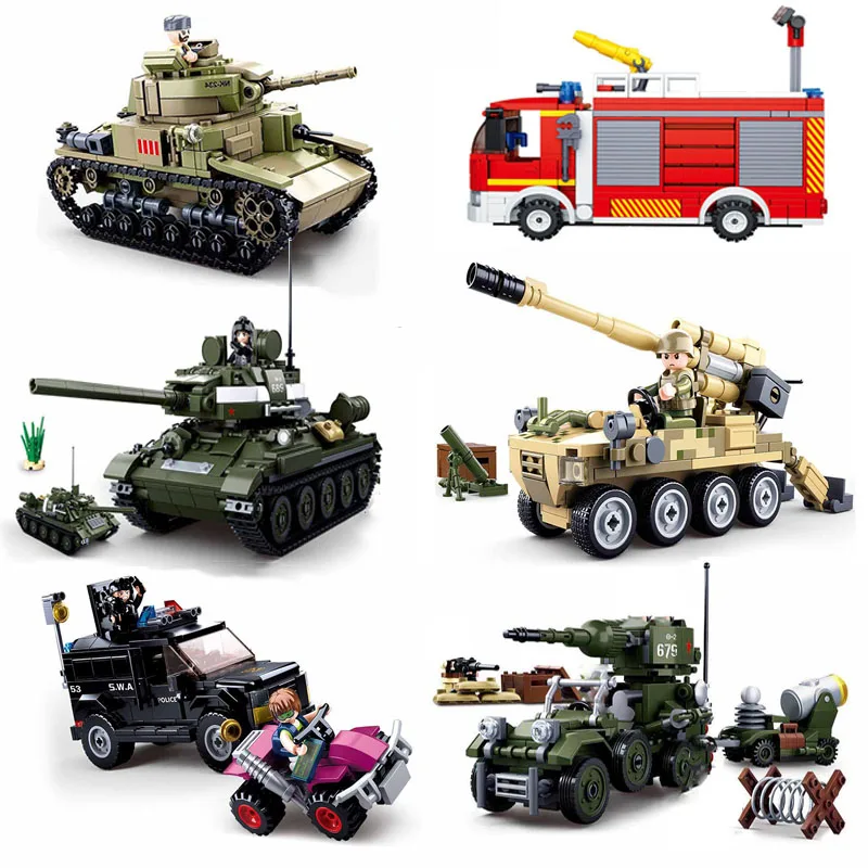 Military World War II Tank Building Blocks DIY Army Assault Vehicle Police Armored Vehicle Fire Truck Set Building Block Toys
Military World War II Tank Building Blocks DIY Army Assault Vehicle Police Armored Vehicle Fire Truck Set Building Block Toys