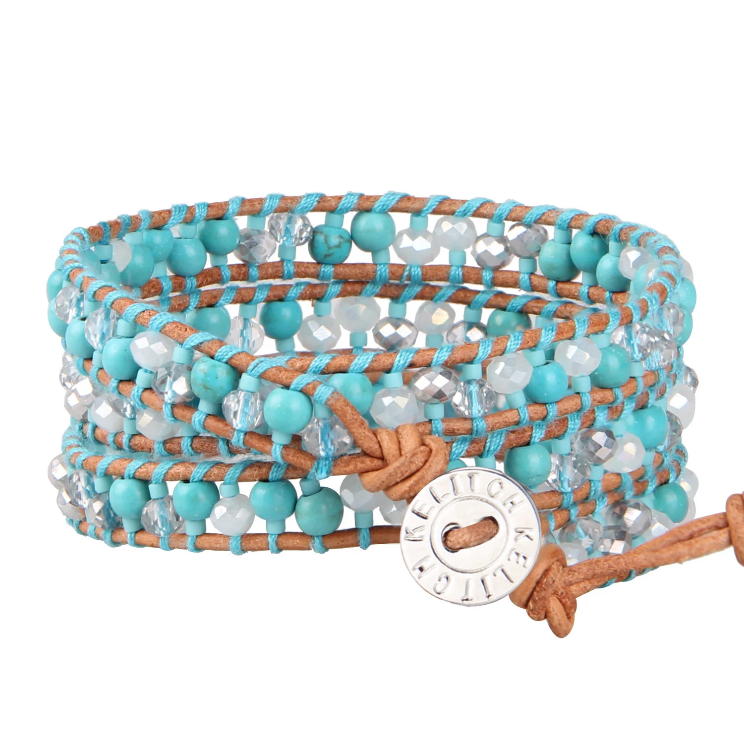 KELITCH Leather Handmade Strand Beads Wrap Stone Bracelets for Jewelry Women Elegant Cuff Bracelet Family Trendy Gift
KELITCH Leather Handmade Strand Beads Wrap Stone Bracelets for Jewelry Women Elegant Cuff Bracelet Family Trendy Gift