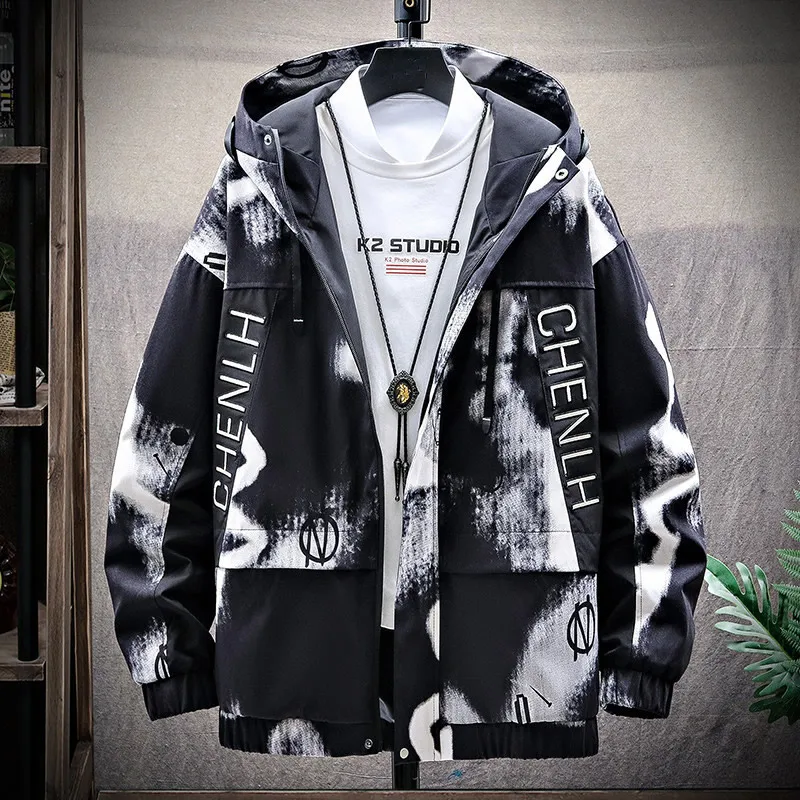 Men's Coat Spring Autumn 2020 New Print Korean Style Hooded Casual Men Fashion Zipper Jackets Outwear Slim Fit Men Clothing
Men's Coat Spring Autumn 2020 New Print Korean Style Hooded Casual Men Fashion Zipper Jackets Outwear Slim Fit Men Clothing