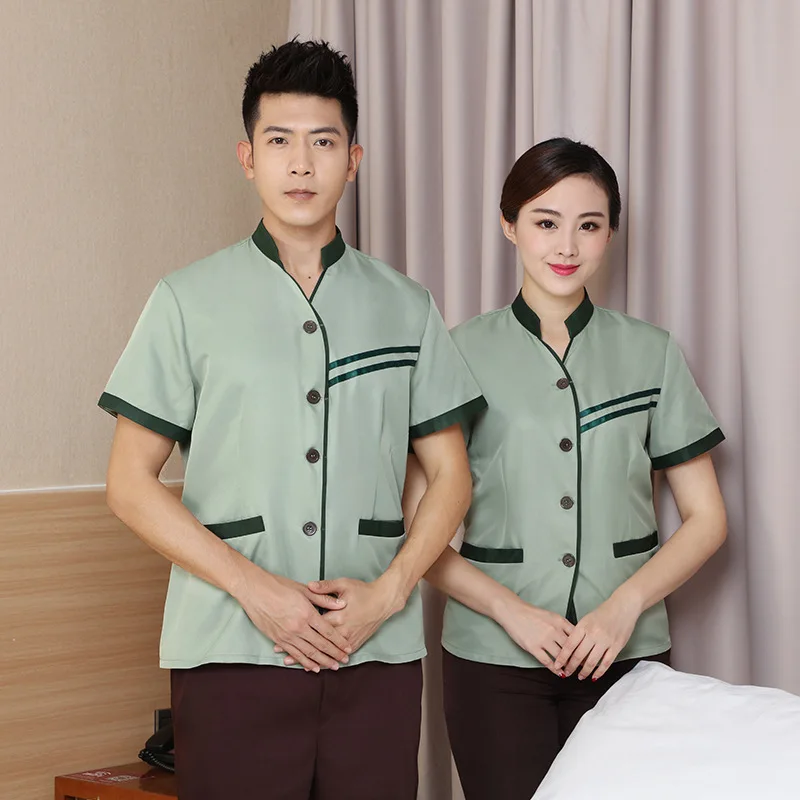 2020 Real Cooking Clothes Chef Hat Work Clothes Short Sleeve Hotel Room Floor Pa Aunt Waiter Workwear Summer Cleaner Suit 5
2020 Real Cooking Clothes Chef Hat Work Clothes Short Sleeve Hotel Room Floor Pa Aunt Waiter Workwear Summer Cleaner Suit 5