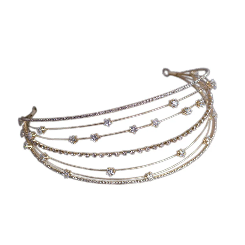 Multi-Layer Rhinestone Thin Hair Hoop with Semi-Circular Design Durable Long Lasting Elegant Best for Wedding Birthday LL@17
Multi-Layer Rhinestone Thin Hair Hoop with Semi-Circular Design Durable Long Lasting Elegant Best for Wedding Birthday LL@17