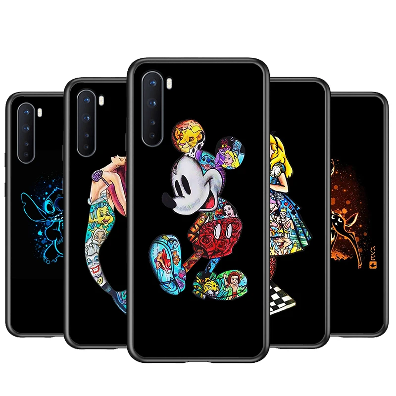 

Soft TPU Disney Princess Marvel Silicone Cover For OnePlus Nord CE 2 N100 N10 9 9R 8T 8 7T 7 6T 6 5T Pro Black Phone Case
