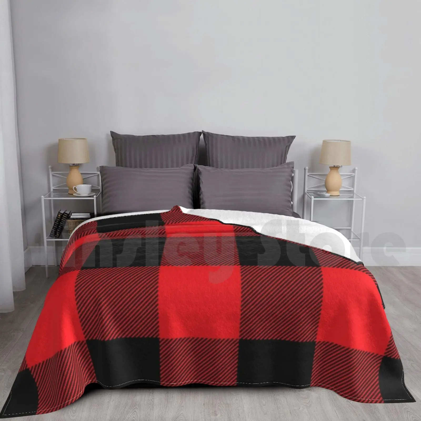 

Red And Black Plaid Cloth Face Blanket For Sofa Bed Travel Quarantine Face Inhale Breath Oxygen Children