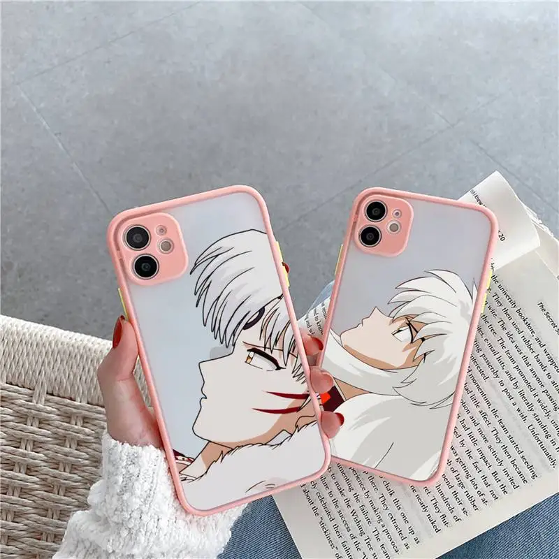 InuYasha Anime Sesshomaru Kagome Phone Cases Matte transparent For Pink iPhone 12 Mini 11 Pro XR XS Max 7 8 Plus X Back Cover
InuYasha Anime Sesshomaru Kagome Phone Cases Matte transparent For Pink iPhone 12 Mini 11 Pro XR XS Max 7 8 Plus X Back Cover