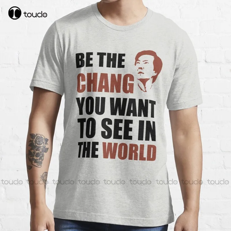 

Новинка, футболка из хлопка с надписью «Be The Chang You Want To See In The World»