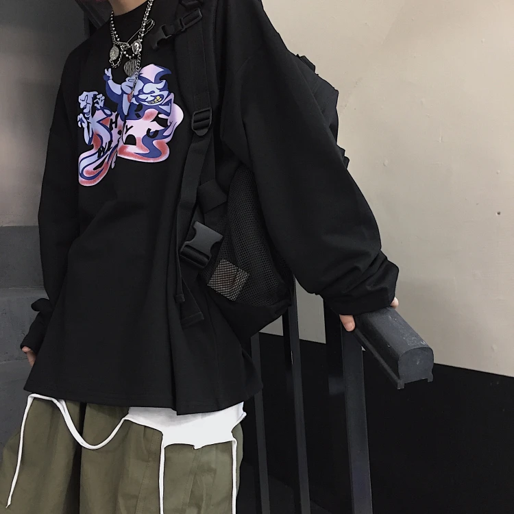 Autumn Style Retro Cartoon T-shirt Women's T-shirts Tops Japanese Kawaii Ladies Ulzzang Female Korean Harajuku Clothes for Women 
Autumn Style Retro Cartoon T-shirt Women's T-shirts Tops Japanese Kawaii Ladies Ulzzang Female Korean Harajuku Clothes for Women