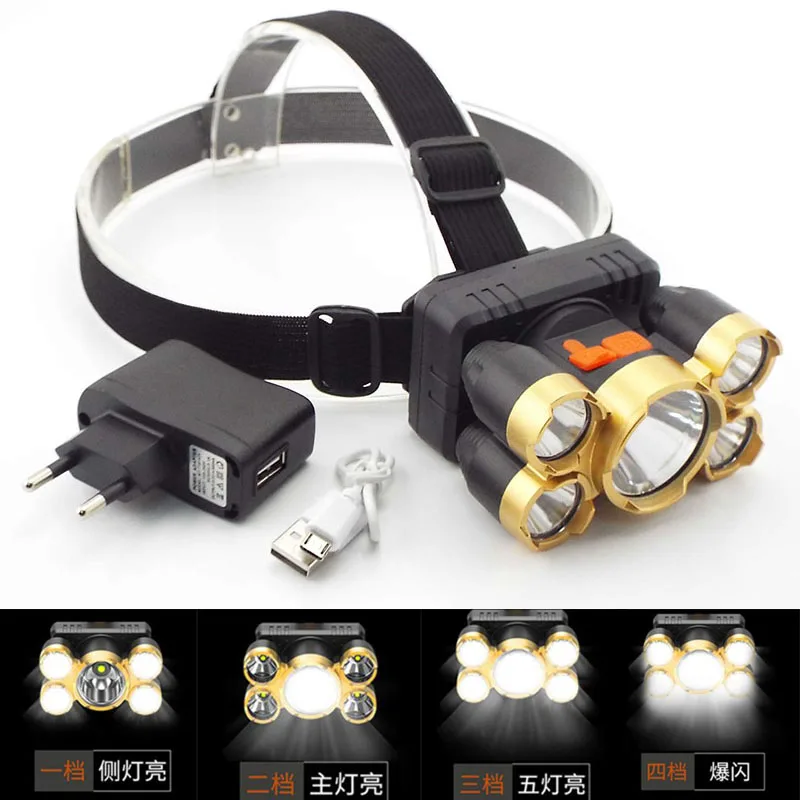 Налобный фонарь, светодиодный, 4 режима, с зарядкой от USB 
Налобный фонарь, светодиодный, 4 режима, с зарядкой от USB