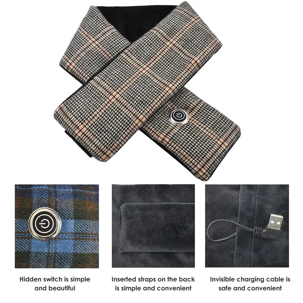 Winter Heated Scarf Chargeable Smart Heating Solid Scarf Outdoor Equipment Winter Warmer Adjustable Neck Heating Pad
Winter Heated Scarf Chargeable Smart Heating Solid Scarf Outdoor Equipment Winter Warmer Adjustable Neck Heating Pad