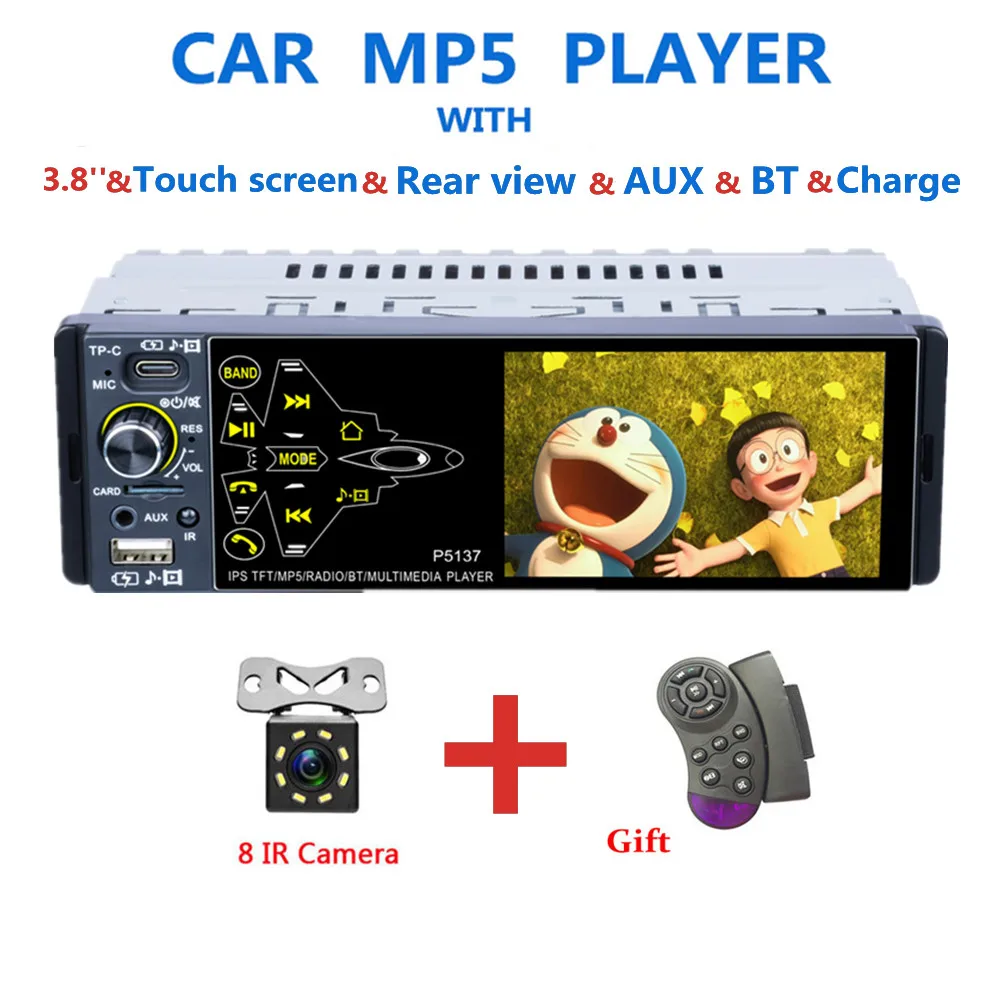 Universal 1Din 3.8 Inch 2.5D Car Radio MP5 Player Full Touch Screen 2 USB RDS FM Stereo Bluetooth-Compatible Radio With Camera
Universal 1Din 3.8 Inch 2.5D Car Radio MP5 Player Full Touch Screen 2 USB RDS FM Stereo Bluetooth-Compatible Radio With Camera