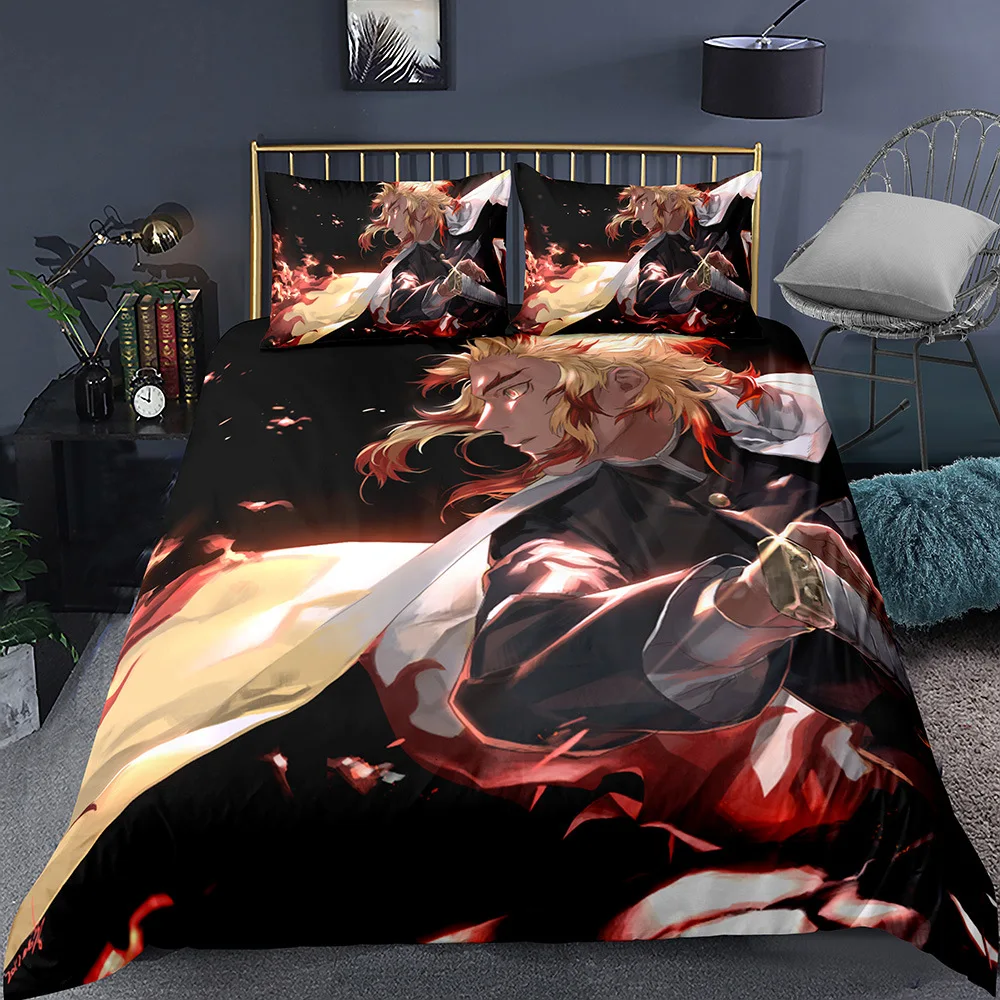 Demon Slayer Duvet Cover Anime Printed Bedding Set 3 Pieces Include 1 Duvet Cover 2 Pillowcases, Microfiber Duvet Cover for Kids
Demon Slayer Duvet Cover Anime Printed Bedding Set 3 Pieces Include 1 Duvet Cover 2 Pillowcases, Microfiber Duvet Cover for Kids