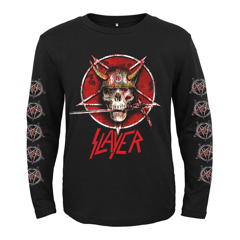 7 видов конструкций группа Slayer с черепом в стиле панк рок рокер для мужчин и
