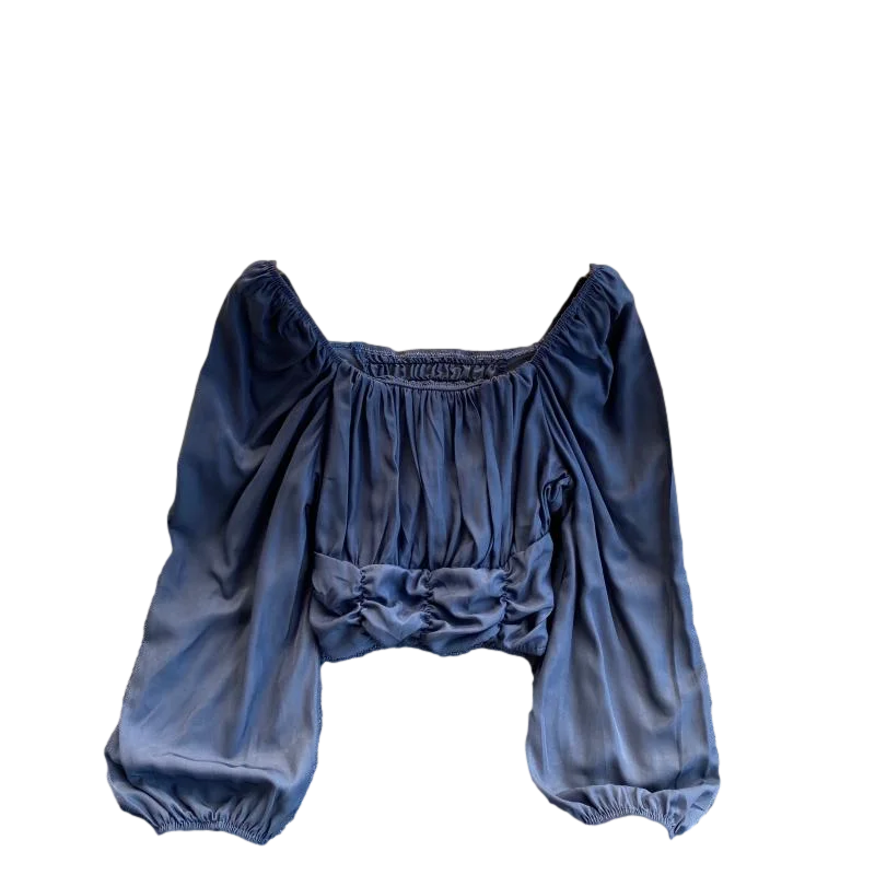 Spring 2021 New Blouse Female Leaky Collarbone Square Collar Pleated Slim Blusa Short Puff Sleeve Solid Color Shirt C425
Spring 2021 New Blouse Female Leaky Collarbone Square Collar Pleated Slim Blusa Short Puff Sleeve Solid Color Shirt C425