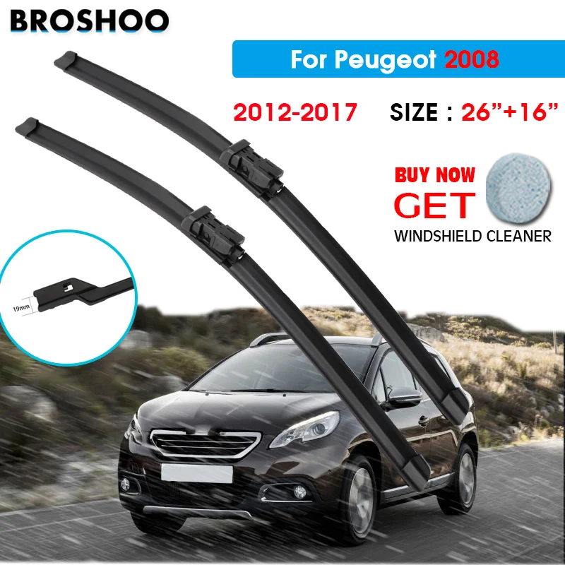 Car Wiper Blade For Peugeot 2008 26"+16" 2012-2017 Auto Windscreen Windshield Wipers Blades Window Fit Push Button Arm
Car Wiper Blade For Peugeot 2008 26"+16" 2012-2017 Auto Windscreen Windshield Wipers Blades Window Fit Push Button Arm