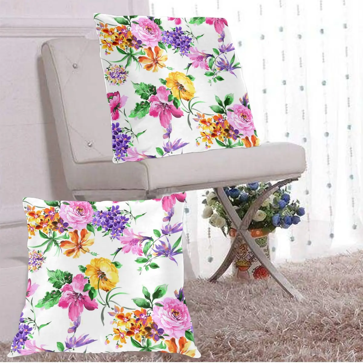 Square Decorative Throw Pillows Flower Cushion Covers Cases Pillowcases for Sofa Bedroom Car Chair 2 Pieces
Square Decorative Throw Pillows Flower Cushion Covers Cases Pillowcases for Sofa Bedroom Car Chair 2 Pieces