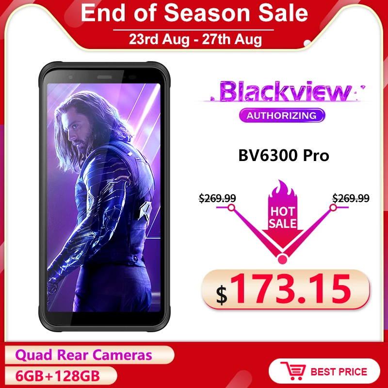 Blackview BV6300 Pro Helio P70 Octa Core 6 ГБ + 128 IP68 Водонепроницаемый смартфон Quad камеры Android 10 0 NFC