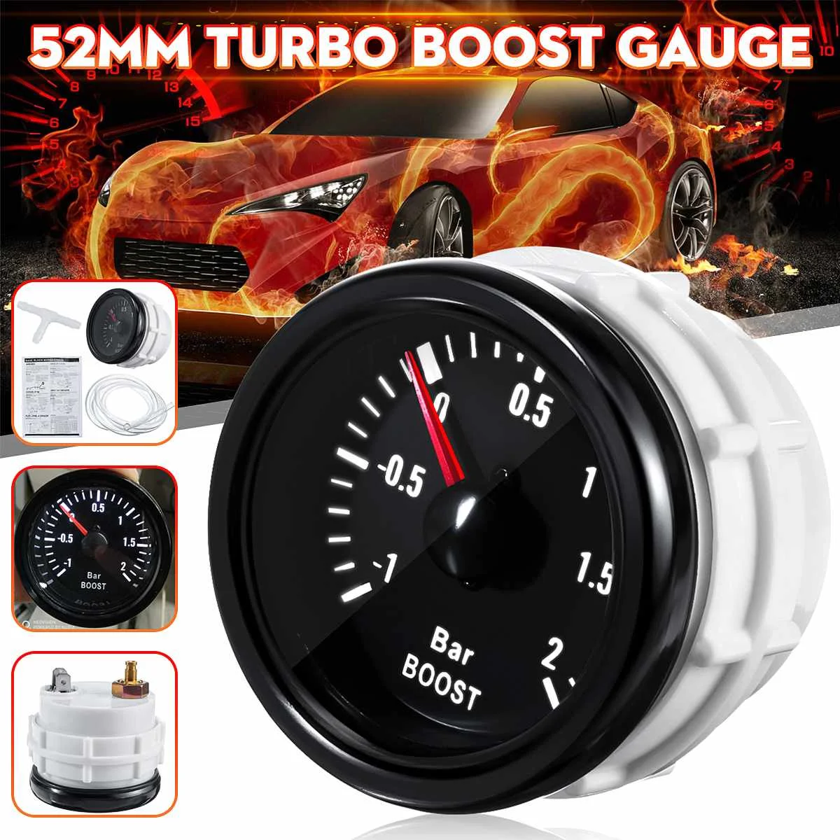 2" 52mm Universal Turbo Boost Gauge Bar Boost Gauge LED Gauge Meter Car Pressure Gauge
2" 52mm Universal Turbo Boost Gauge Bar Boost Gauge LED Gauge Meter Car Pressure Gauge
