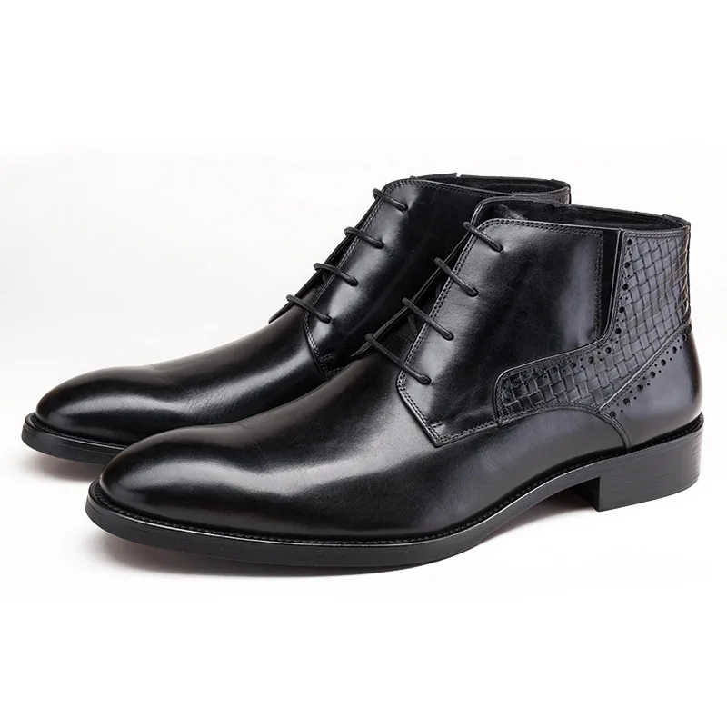 Imported Italian Wine Red Braided Leather Boots Mens Ankle Boots Rubber Outsloe Male Cowboy Boots High Tops Gents Suits
Imported Italian Wine Red Braided Leather Boots Mens Ankle Boots Rubber Outsloe Male Cowboy Boots High Tops Gents Suits