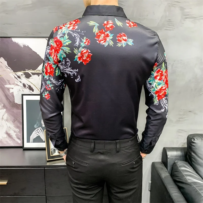 Black/White Korean Slim Fit Stylish Print Shirts Men Tuxedo Long Sleeve Simple All Match Night Club Prom Dress Blouse Homme 3XL
Black/White Korean Slim Fit Stylish Print Shirts Men Tuxedo Long Sleeve Simple All Match Night Club Prom Dress Blouse Homme 3XL