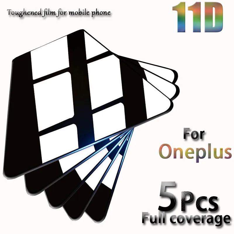 

5 pcs suitable for oneplus full screen coverage explosion-proof fingerprint-resistant Blu-ray toughened film screen protectors