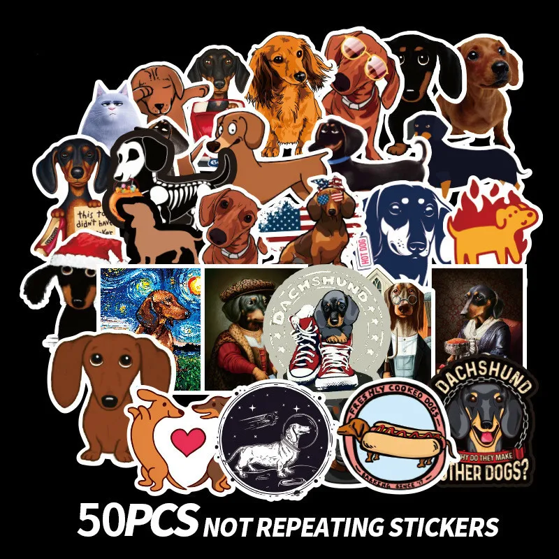 50Pcs/lot Dachshund Dog Graffiti Stickers for Car Styling Motorcycle Laptop Travel Luggage Cool Funny Sticker Bomb JDM Decals
50Pcs/lot Dachshund Dog Graffiti Stickers for Car Styling Motorcycle Laptop Travel Luggage Cool Funny Sticker Bomb JDM Decals