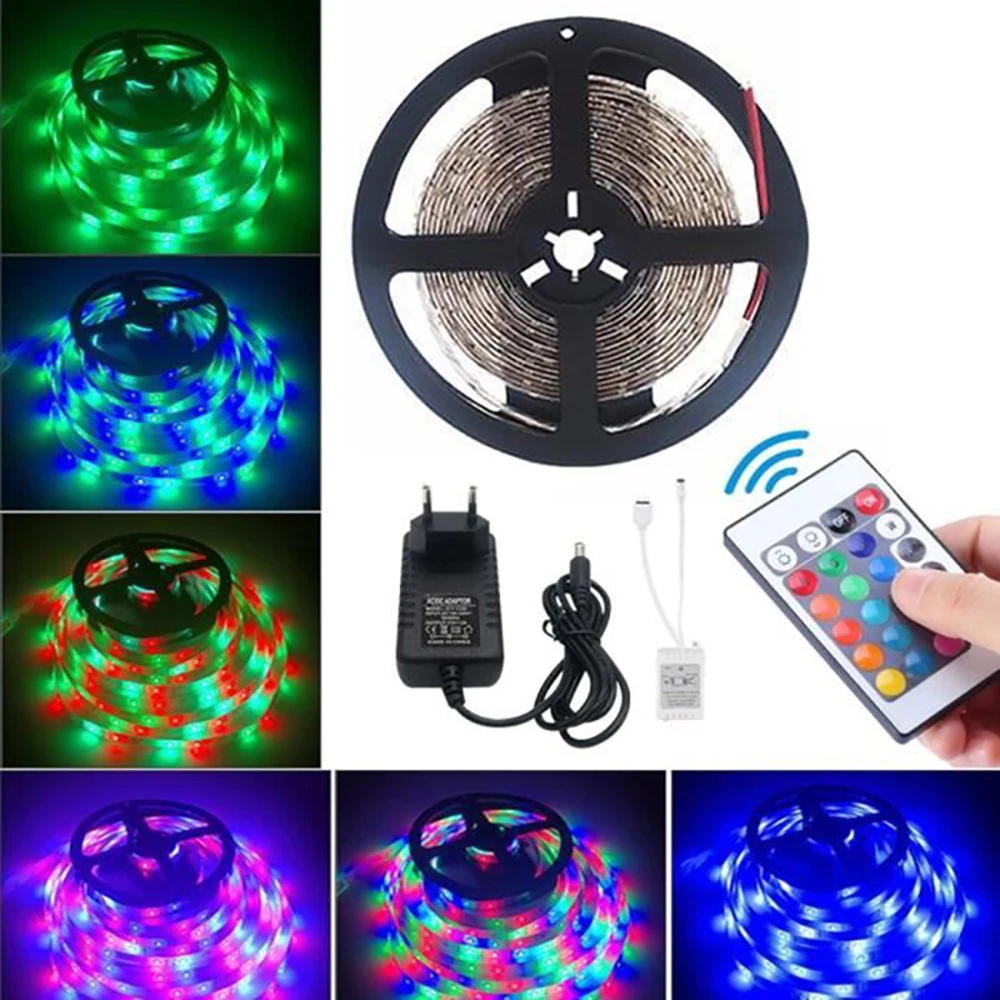 5M Waterproof LED Rgb With Light Color Rgb With LED Color Change Kit, Flexible 24-Button Remote Control Eu Plug
5M Waterproof LED Rgb With Light Color Rgb With LED Color Change Kit, Flexible 24-Button Remote Control Eu Plug