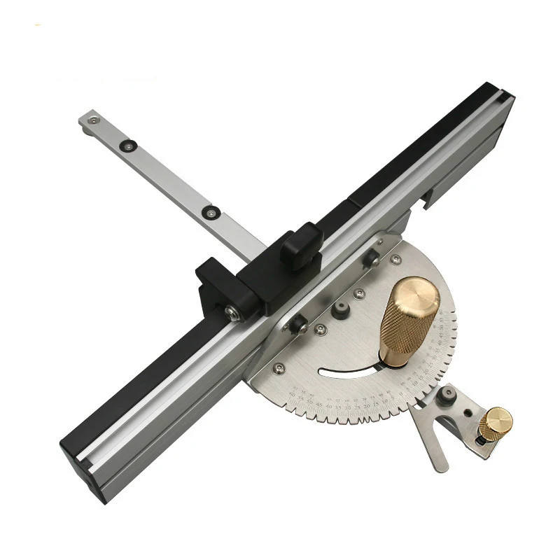 

450mm Miter Gauge with Tenon and Track Stop Woodworking Table Saw/Router Miter Gauge Sawing Assembly Ruler DIY Tools