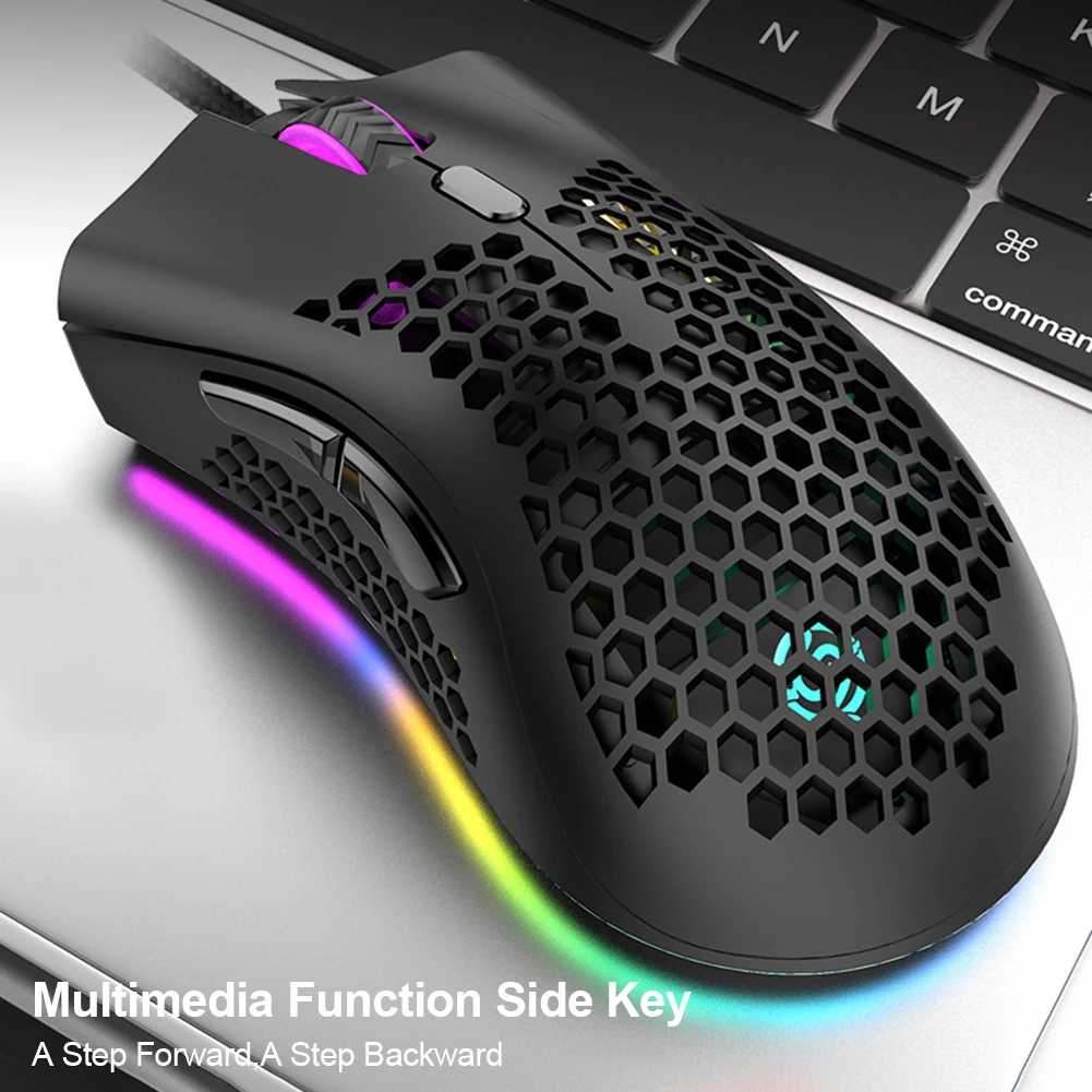 Lightweight 7200dpi E-sports Gaming Mice Q8 Ergonomic RGB LED Wired Hollow Mouse for Office Caring Computer Supplies
Lightweight 7200dpi E-sports Gaming Mice Q8 Ergonomic RGB LED Wired Hollow Mouse for Office Caring Computer Supplies