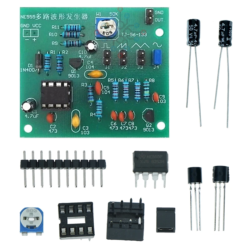 1Set Sine Triangle Square Wave Ne555 Multi-channel Waveform Generator Module Diy Kit 
1Set Sine Triangle Square Wave Ne555 Multi-channel Waveform Generator Module Diy Kit