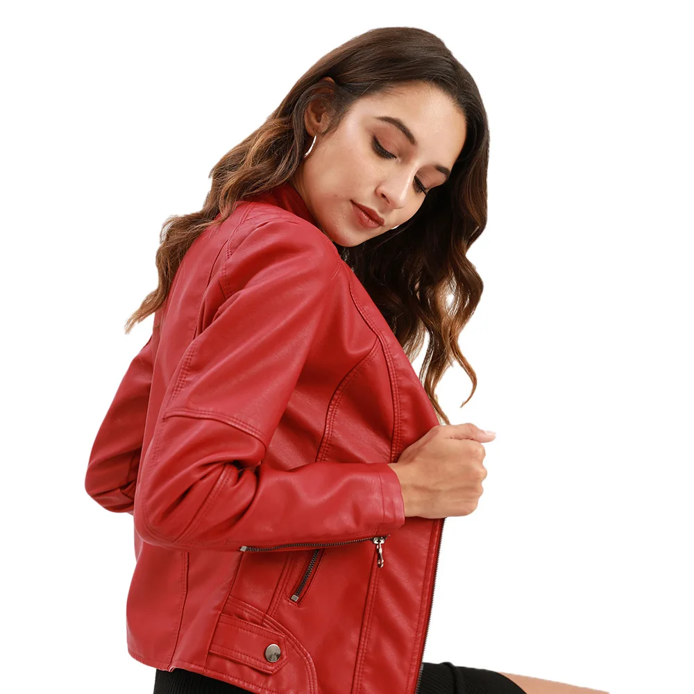 Women’s leather jacket women’s slim spring and Autumn Jacket Women’s motorcycle jacket large collar leather jacket
Women’s leather jacket women’s slim spring and Autumn Jacket Women’s motorcycle jacket large collar leather jacket