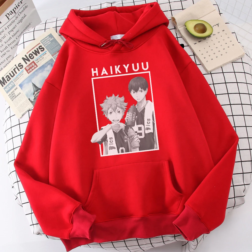 Толстовка Hinata And Kageyama Haikyuu мужская с капюшоном повседневная смешная уличная