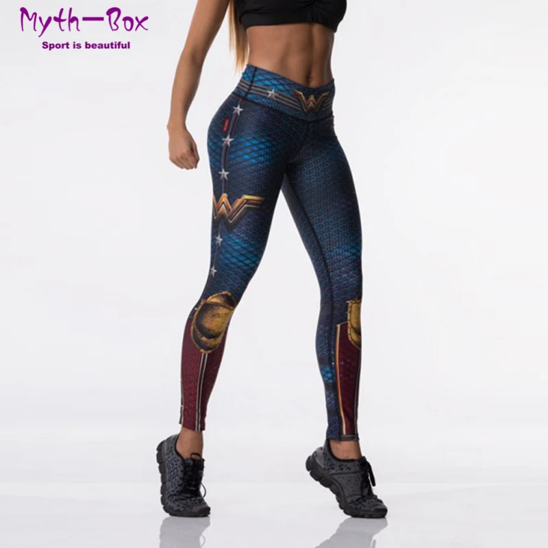 Женские спортивные Леггинсы с 3D принтом эластичные штаны высокой талией для йоги