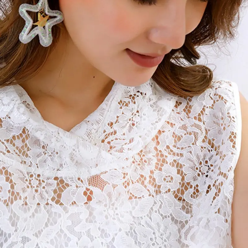 Women Girls Crochet Hollow Floral Lace Fake Collar with Hoodie Cap Fairy Pullover Half-Shirts Sweater Decorative Sunscreen Hat
Women Girls Crochet Hollow Floral Lace Fake Collar with Hoodie Cap Fairy Pullover Half-Shirts Sweater Decorative Sunscreen Hat