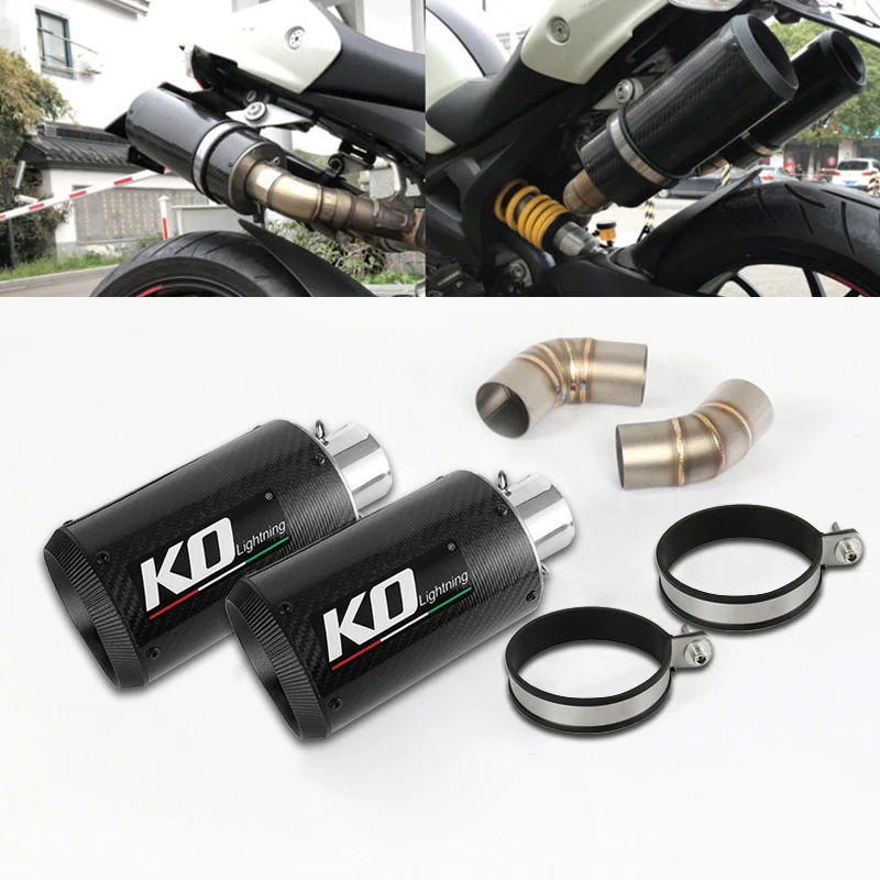For Ducati Monster 696 1100 Exhaust Pipe Motorcycle Left Right Mid Tube Slip On 51MM Muffler Escape with DB Killer Carbon 220MM
For Ducati Monster 696 1100 Exhaust Pipe Motorcycle Left Right Mid Tube Slip On 51MM Muffler Escape with DB Killer Carbon 220MM