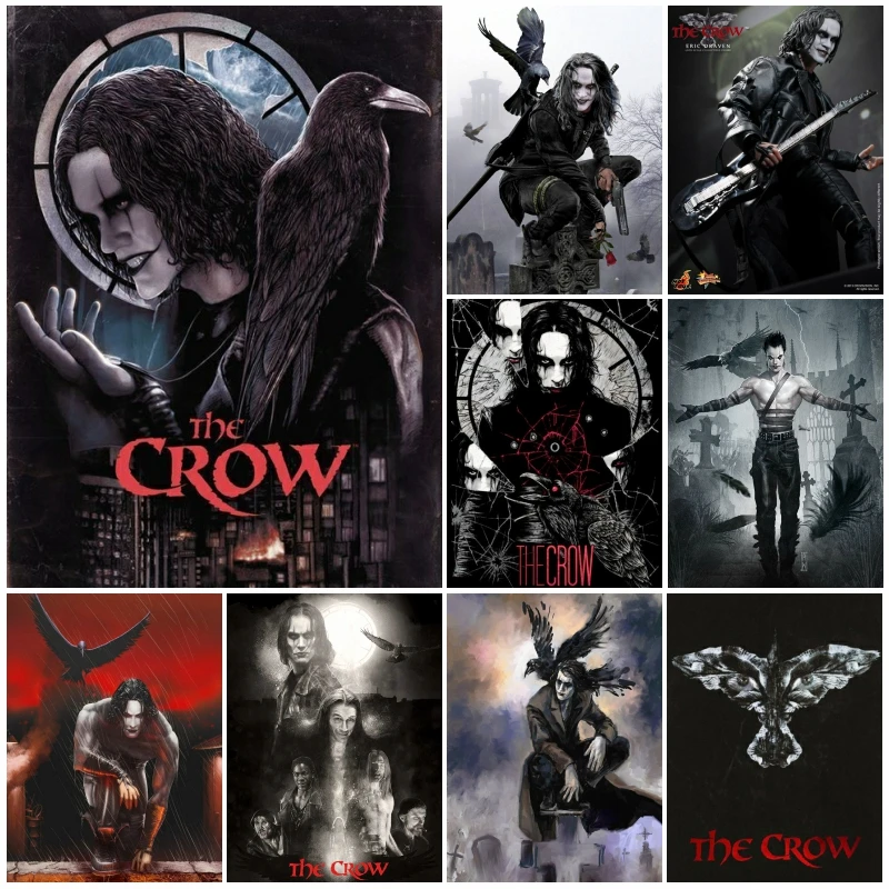 

5d Full Drills Diamond Painting Brandon-Lee The Crow Classic Horror Movie Cross Stitch Wall Art Poster For Home Decor