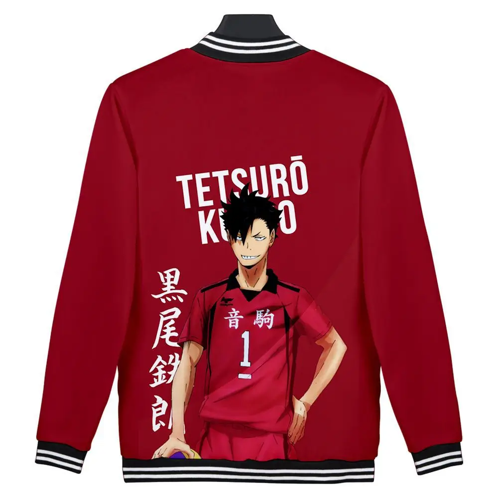 Japan Anime Haikyuu Cosplay Costume Nekoma High School Volleyball Club Kuroo Tetsurou 3D Baseball Jacket Men Casual Tracksuit
Japan Anime Haikyuu Cosplay Costume Nekoma High School Volleyball Club Kuroo Tetsurou 3D Baseball Jacket Men Casual Tracksuit