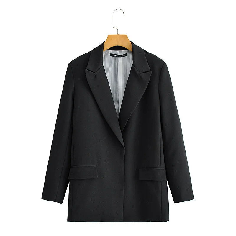 New Spring Autumn Women Office Lady Blazer Long Sleeve Black Solid Color Coat Splicing Stripe Loose Fashion Top Jacket
New Spring Autumn Women Office Lady Blazer Long Sleeve Black Solid Color Coat Splicing Stripe Loose Fashion Top Jacket