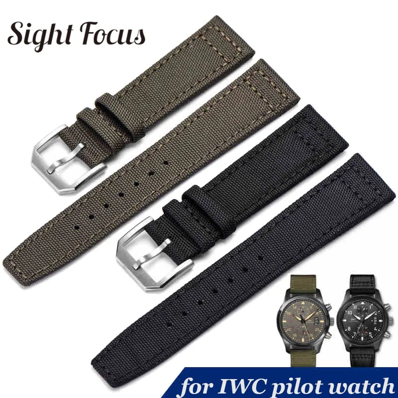 20mm 21mm 22mm Nylon Leather Watchbands for IWC Pilot Mark Spitfire Timezone Top Gun Strap Green Black Belts Straps
20mm 21mm 22mm Nylon Leather Watchbands for IWC Pilot Mark Spitfire Timezone Top Gun Strap Green Black Belts Straps