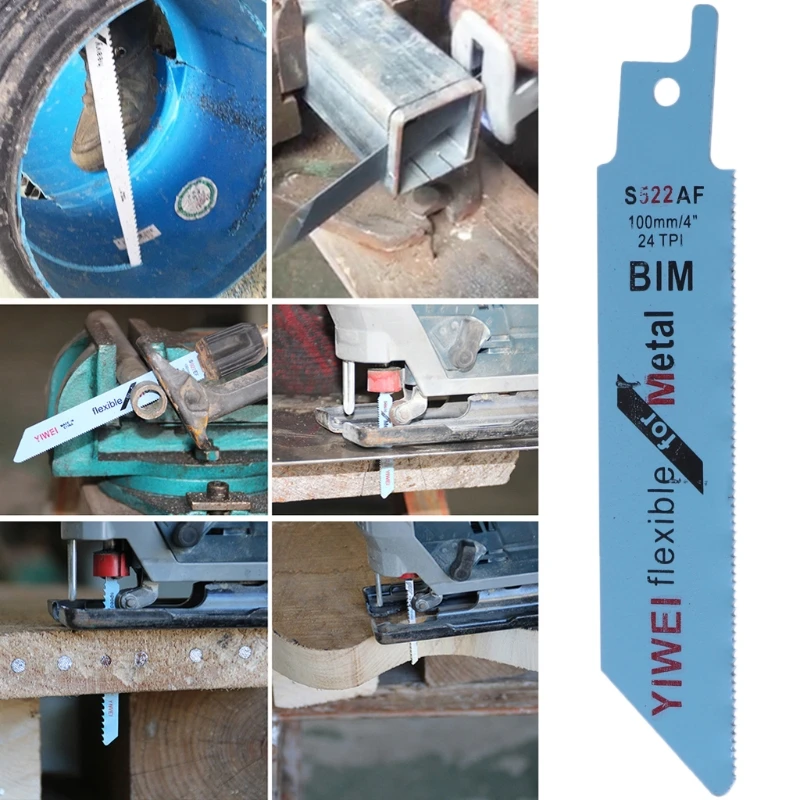 5 Pcs S522AF 100mm 4" BIM Reciprocating Sabre Saw Blades Set Flexible For Metal
5 Pcs S522AF 100mm 4" BIM Reciprocating Sabre Saw Blades Set Flexible For Metal