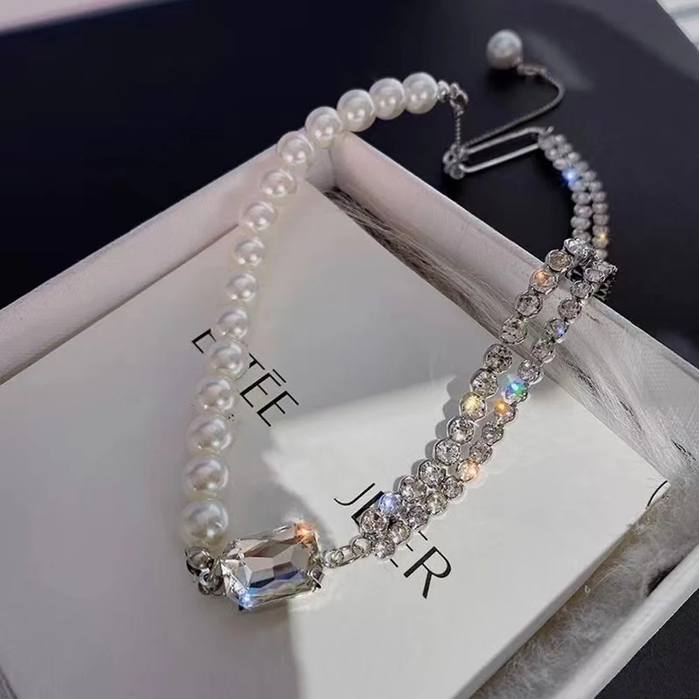 New Ms Han Edition Bohemian Imitation Pearl Necklace, Fashion Multilayer Asymmetric Pendant Chain Girl Clavicle Jewelry Gifts
New Ms Han Edition Bohemian Imitation Pearl Necklace, Fashion Multilayer Asymmetric Pendant Chain Girl Clavicle Jewelry Gifts