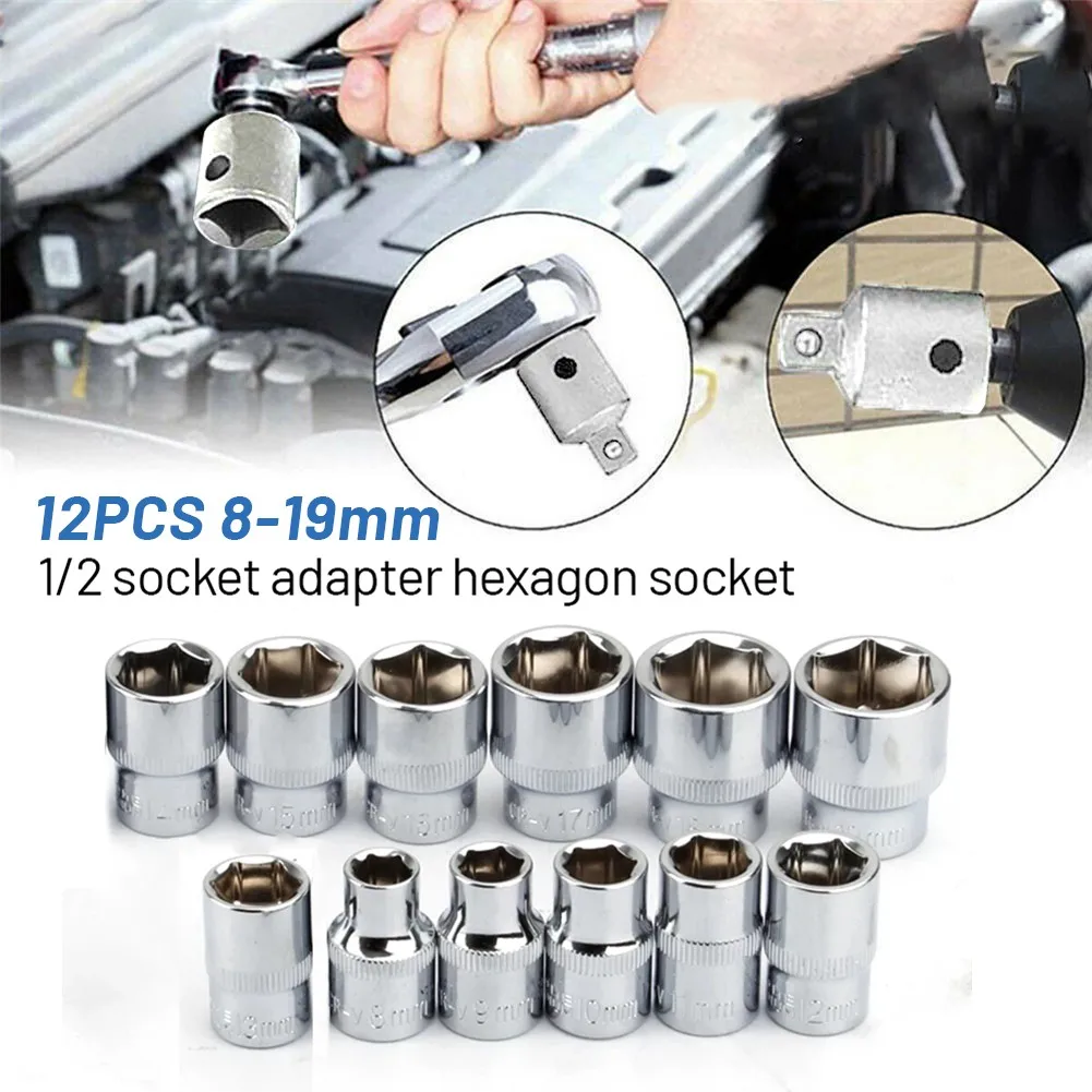 12pcs 3/8" Drive Socket Wrench8-19mm 6 Point Socket Bit Adapter Car Repair Tools
12pcs 3/8" Drive Socket Wrench8-19mm 6 Point Socket Bit Adapter Car Repair Tools