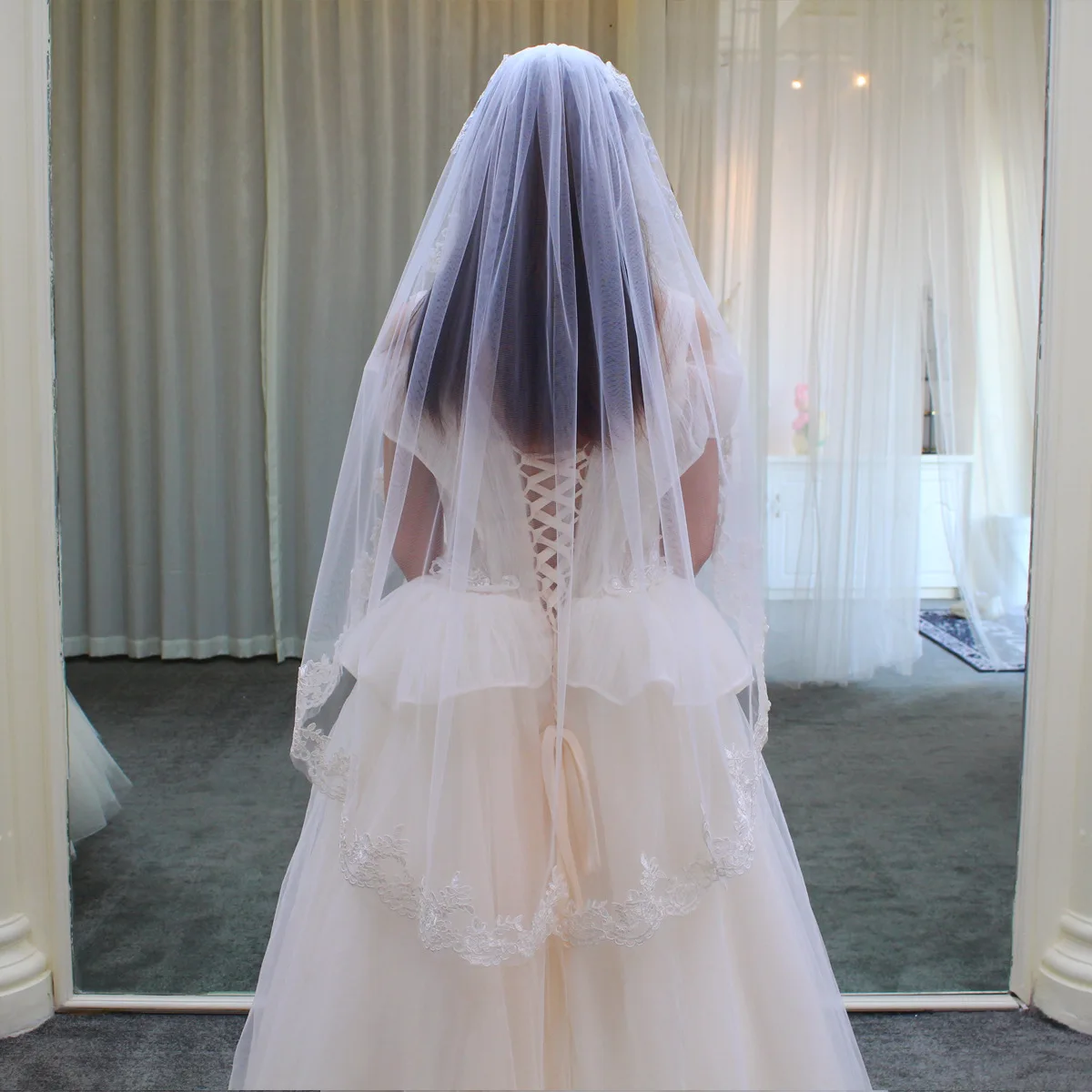MYFEIVO Wedding Dress Accessories Bride Wedding Veil Tiara Wedding White Lace 110x150cm HQ1532
MYFEIVO Wedding Dress Accessories Bride Wedding Veil Tiara Wedding White Lace 110x150cm HQ1532