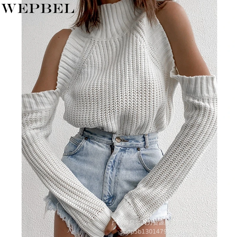 WEPBEL Sweater Women's Casual Solid Color Loose Off-Shoulder Sweater Autumn Sexy Long Sleeve O-Neck Pullover Sweater
WEPBEL Sweater Women's Casual Solid Color Loose Off-Shoulder Sweater Autumn Sexy Long Sleeve O-Neck Pullover Sweater