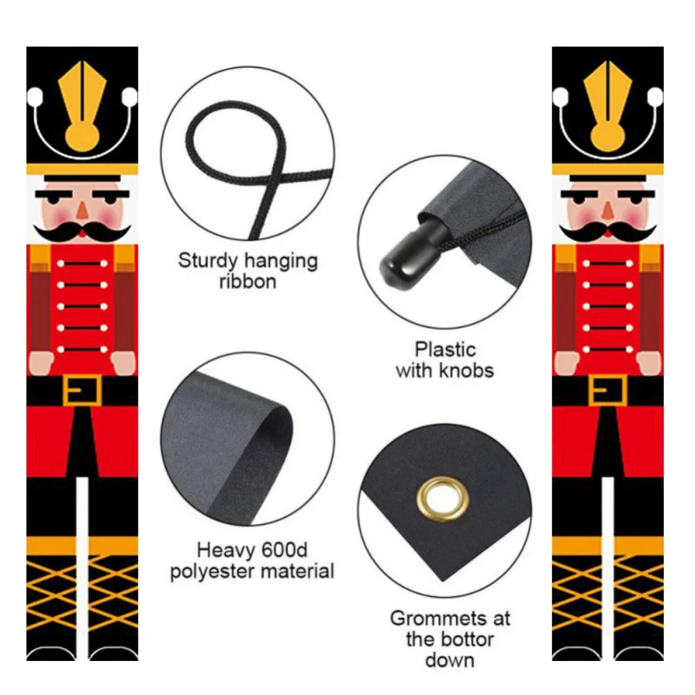 Nutcracker Soldier Christmas Hanging Decorations Outdoor Xmas Decor Banners for Front Door Porch Garden Outdoor Indoor Exterior
Nutcracker Soldier Christmas Hanging Decorations Outdoor Xmas Decor Banners for Front Door Porch Garden Outdoor Indoor Exterior