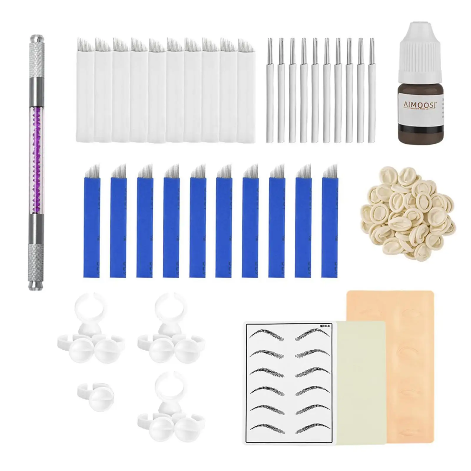 Eyebrow Permanent Tattoo Practice Kit Set Pen Needle Pigment Ink Practise Skin Tool Ring Cup
Eyebrow Permanent Tattoo Practice Kit Set Pen Needle Pigment Ink Practise Skin Tool Ring Cup