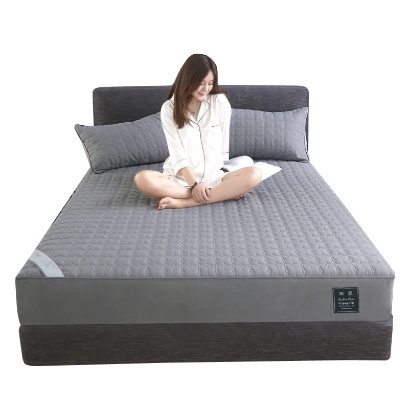 Waterproof Bed Sheet Single Piece Pure Cotton Multicolor Thickened Mattress Protective Cover Thickened Non-slip Bed Mattress 
Waterproof Bed Sheet Single Piece Pure Cotton Multicolor Thickened Mattress Protective Cover Thickened Non-slip Bed Mattress