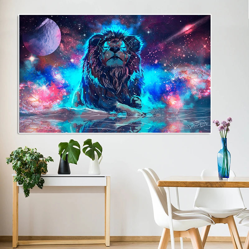 Modern Graffiti Art Animal Poster And Print Colorful Planet Glowing Lion Canvas Painting Wall Art Picture Living Room Home Decor
Modern Graffiti Art Animal Poster And Print Colorful Planet Glowing Lion Canvas Painting Wall Art Picture Living Room Home Decor