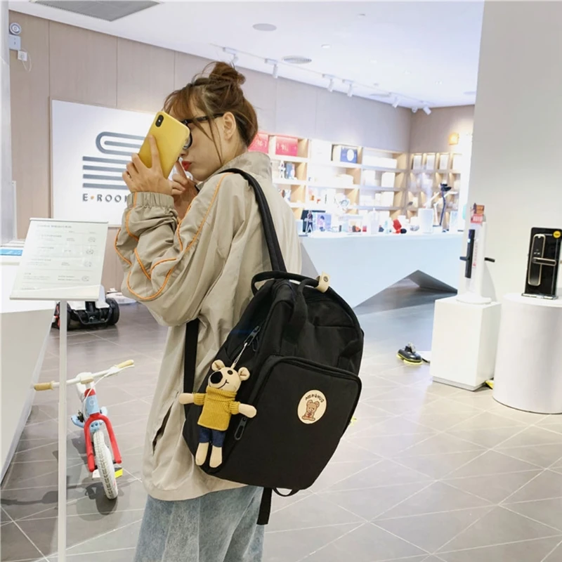 Lovely Multifunctional Backpack Teenage Ring Buckle Portable Travel Bag Female Large Capacity Schoolbag Girl Backpack
Lovely Multifunctional Backpack Teenage Ring Buckle Portable Travel Bag Female Large Capacity Schoolbag Girl Backpack