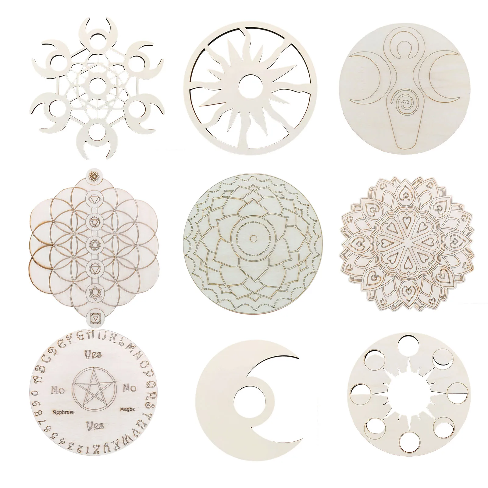 Flower Of Life Wood Ornament Chakra Sacred Geometry Art Wall Sculpture Yoga Studio Pendant Crystal Ball Wooden Plate Home Decor
Flower Of Life Wood Ornament Chakra Sacred Geometry Art Wall Sculpture Yoga Studio Pendant Crystal Ball Wooden Plate Home Decor